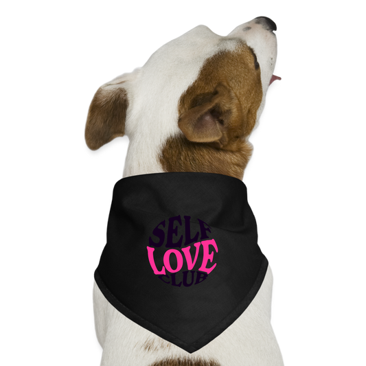 Paws & Self-Love Bandana – Because Happiness Starts with You! - black