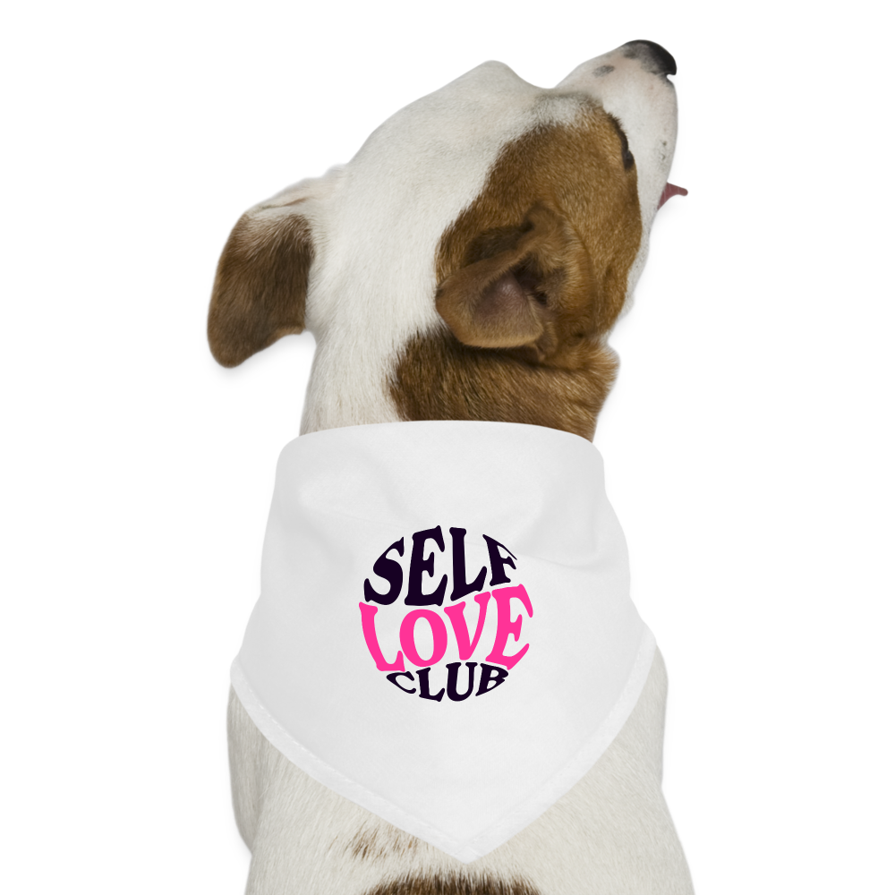 Paws & Self-Love Bandana – Because Happiness Starts with You! - white