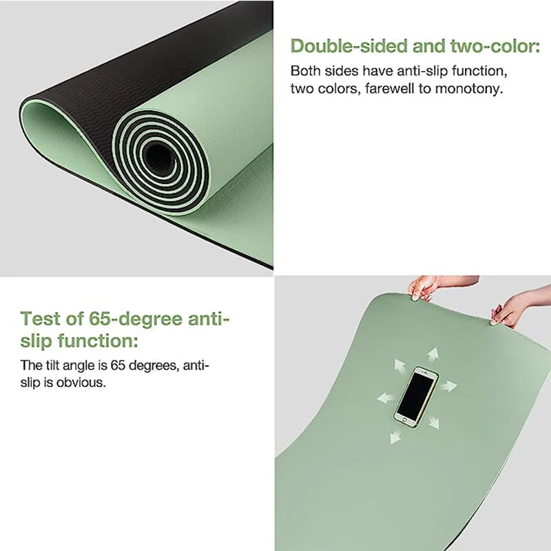 🖤 Dual Flow Non-Slip Yoga Mat 🧘🏾‍♀️✨