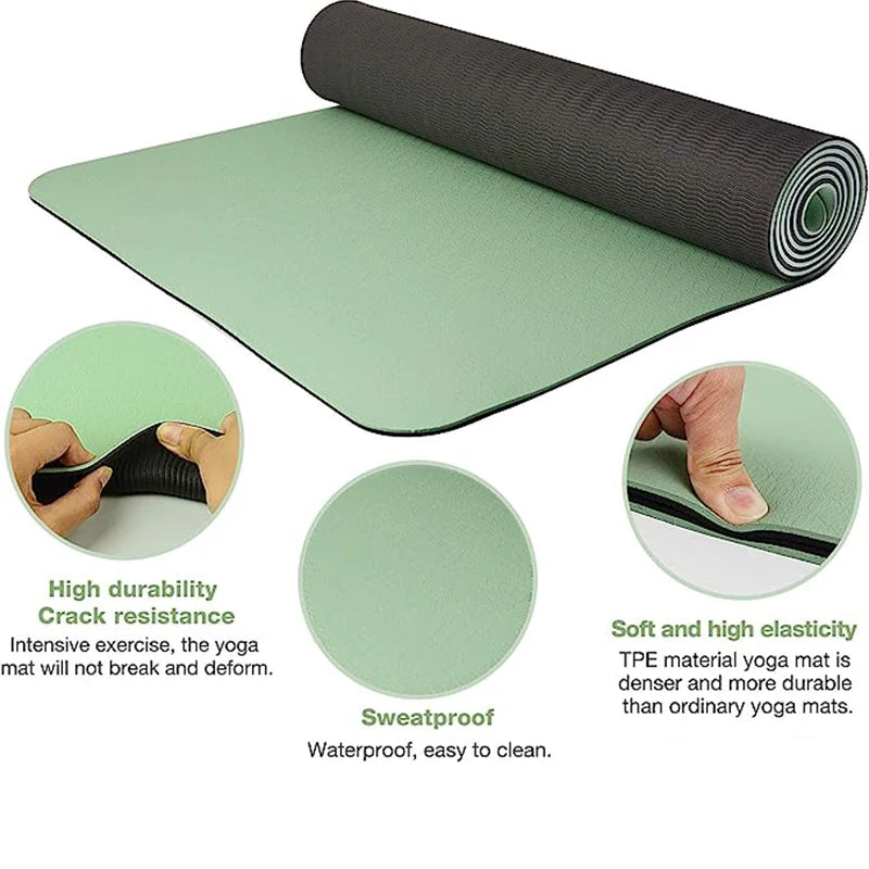 🖤 Dual Flow Non-Slip Yoga Mat 🧘🏾‍♀️✨