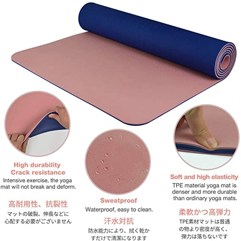 🖤 Dual Flow Non-Slip Yoga Mat 🧘🏾‍♀️✨